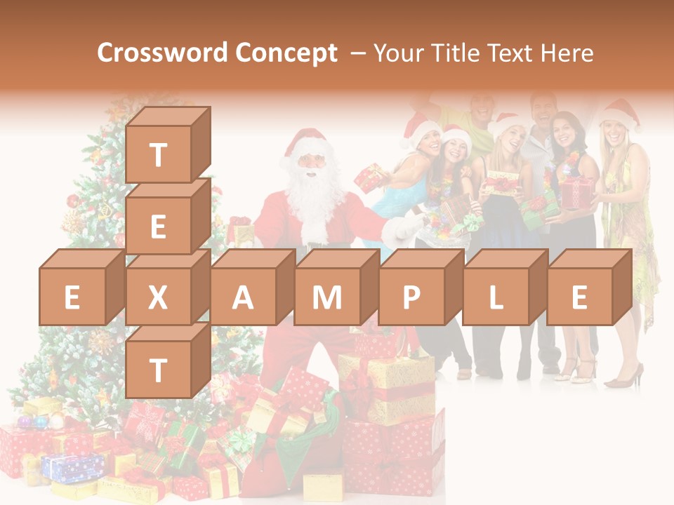 Tree Christmas Man PowerPoint Template