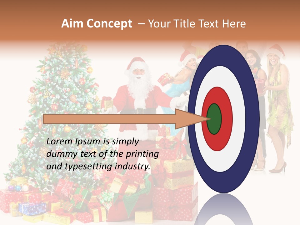 Tree Christmas Man PowerPoint Template