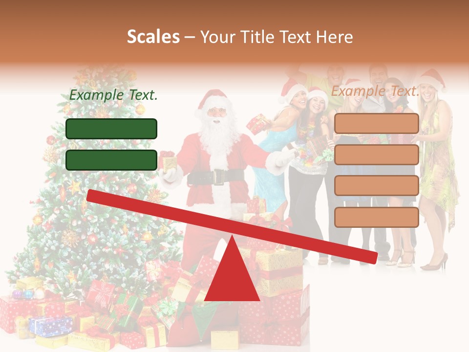 Tree Christmas Man PowerPoint Template