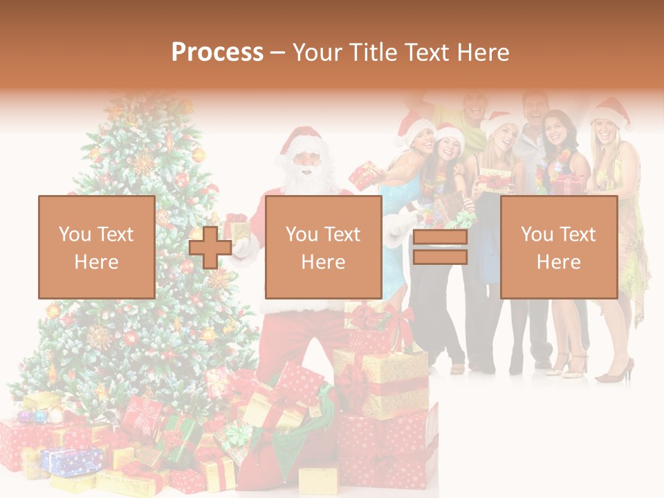 Tree Christmas Man PowerPoint Template