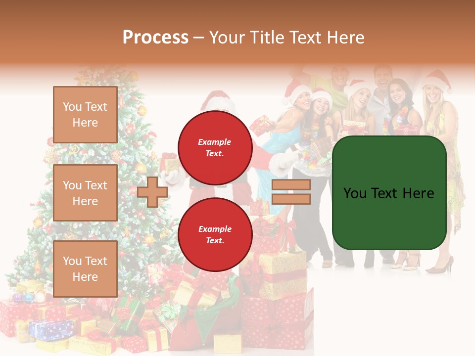 Tree Christmas Man PowerPoint Template
