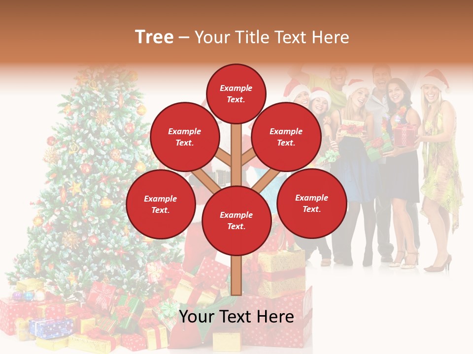 Tree Christmas Man PowerPoint Template