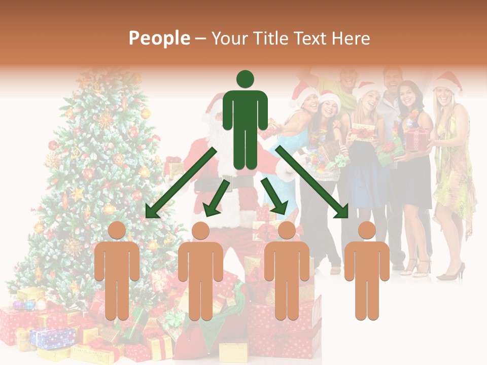 Tree Christmas Man PowerPoint Template