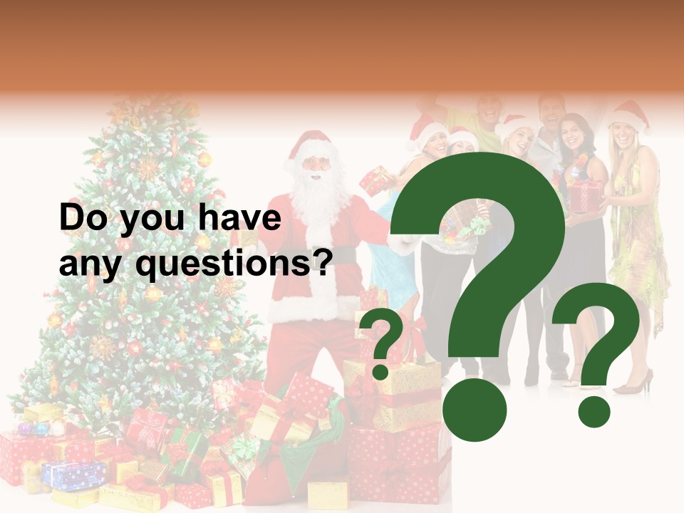 Tree Christmas Man PowerPoint Template