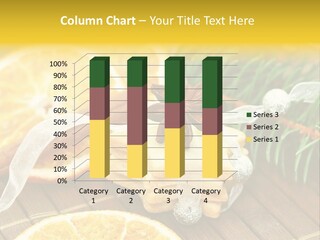 Decoration Orange Poinsettia PowerPoint Template