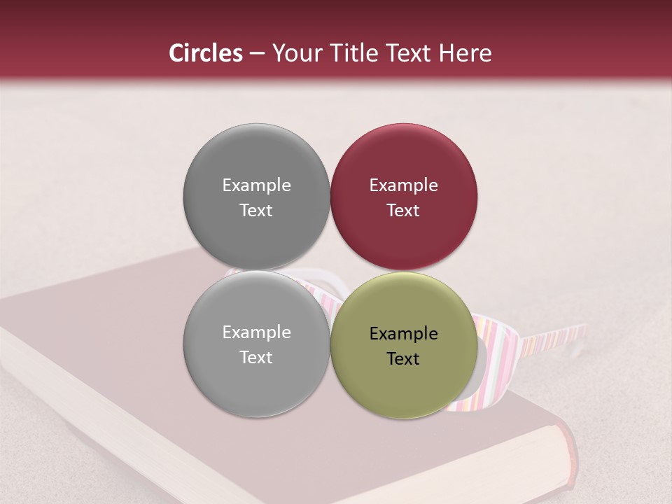 Sunglasses Vacation Red PowerPoint Template