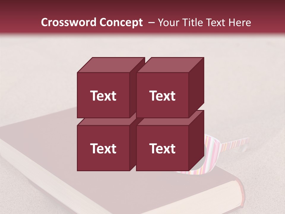 Sunglasses Vacation Red PowerPoint Template