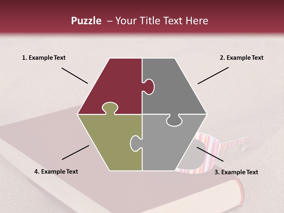 Sunglasses Vacation Red PowerPoint Template