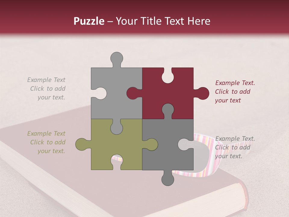 Sunglasses Vacation Red PowerPoint Template