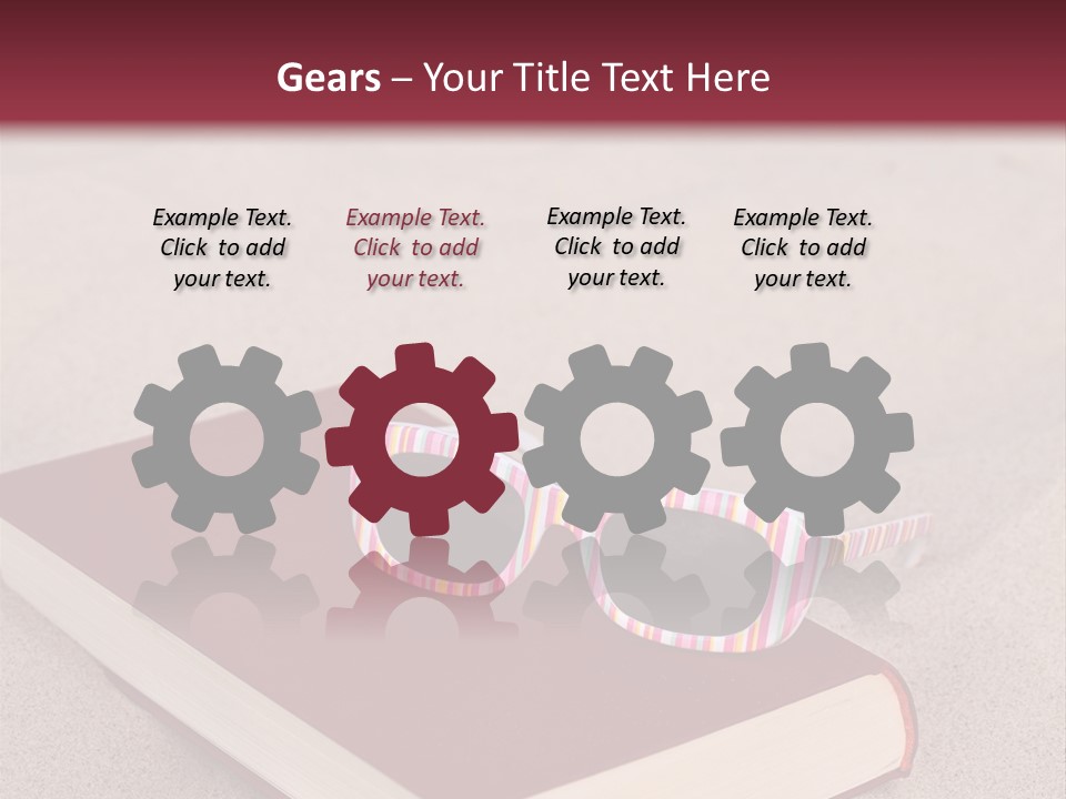 Sunglasses Vacation Red PowerPoint Template