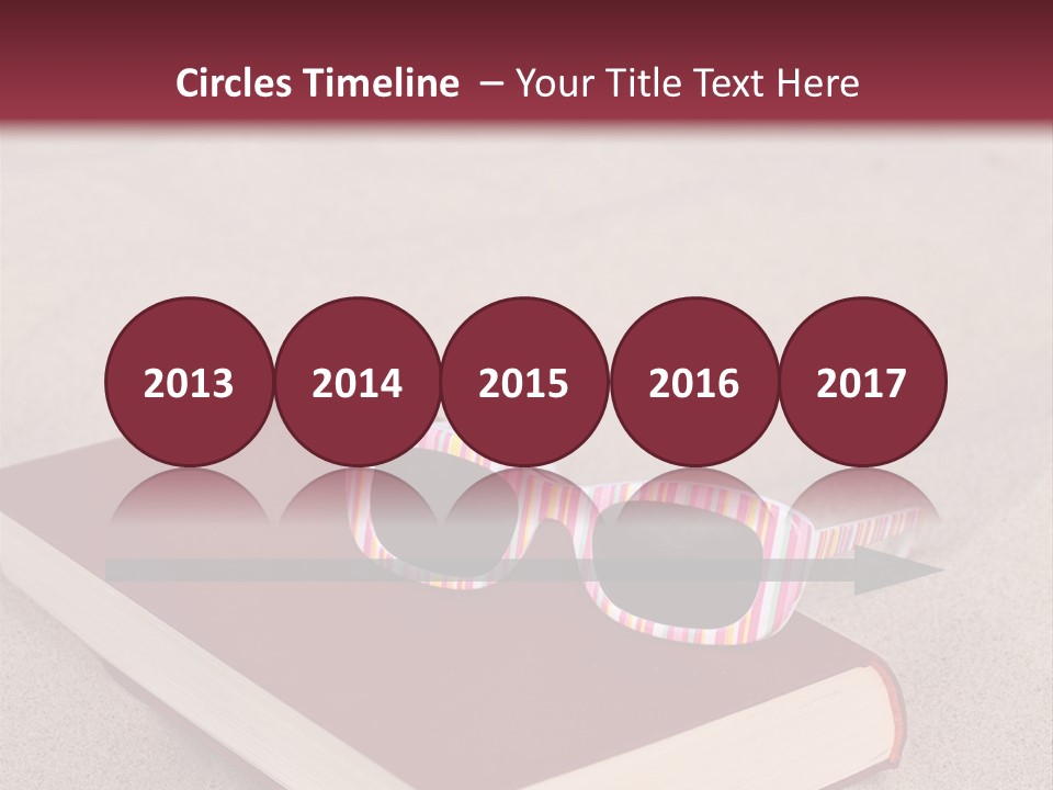 Sunglasses Vacation Red PowerPoint Template