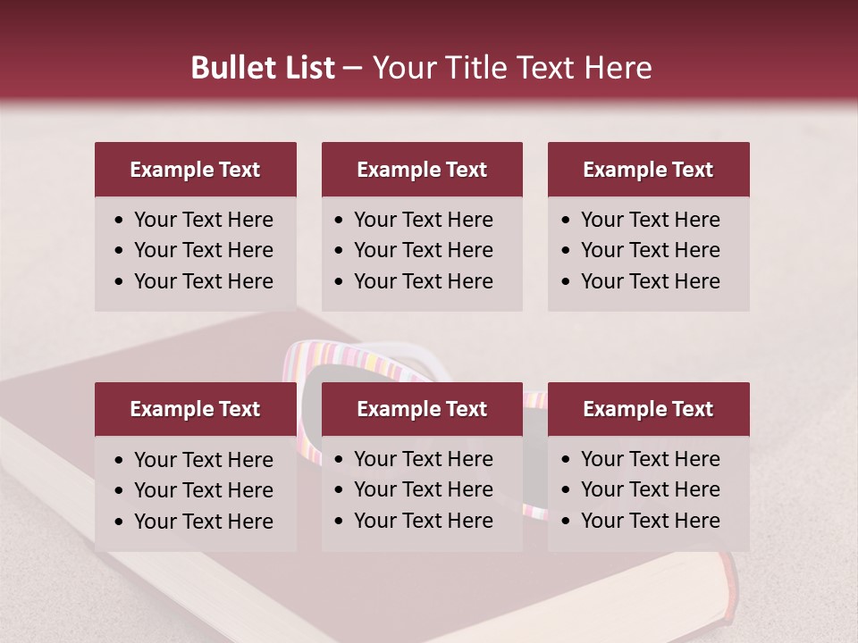 Sunglasses Vacation Red PowerPoint Template