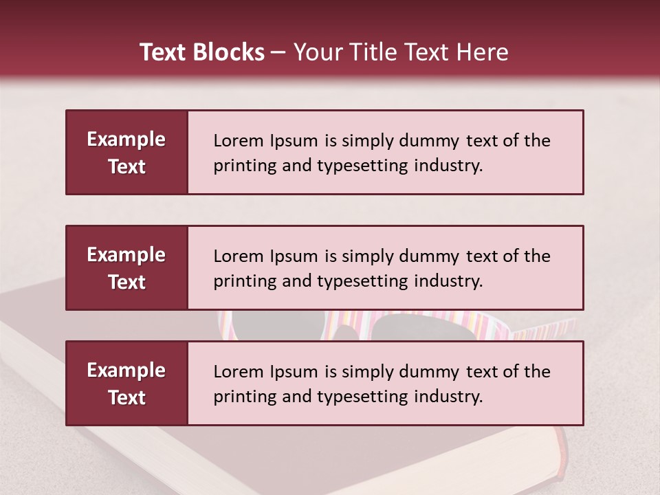 Sunglasses Vacation Red PowerPoint Template