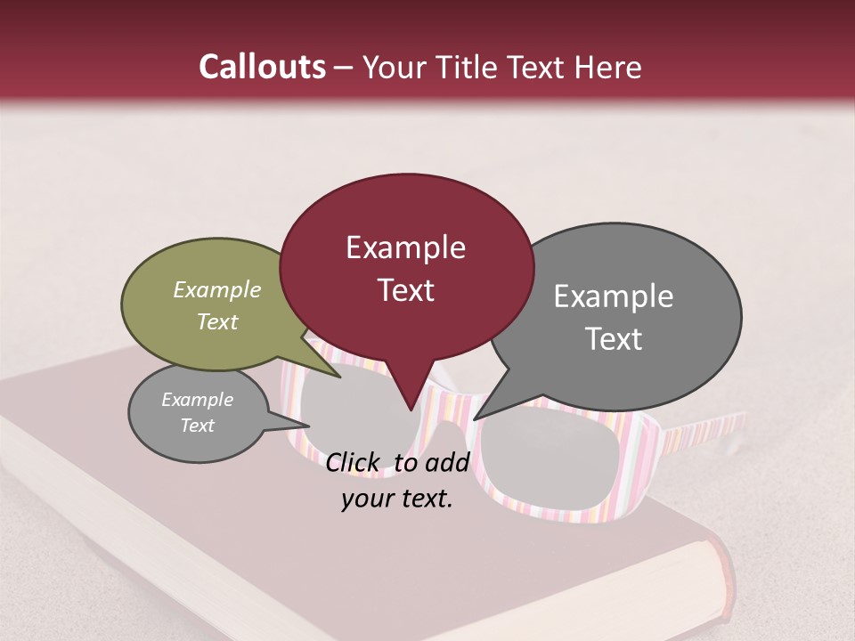 Sunglasses Vacation Red PowerPoint Template