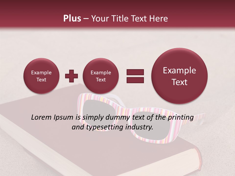 Sunglasses Vacation Red PowerPoint Template