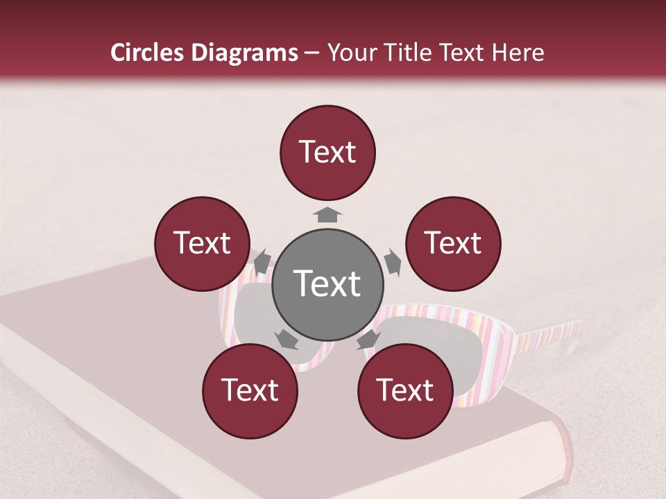 Sunglasses Vacation Red PowerPoint Template