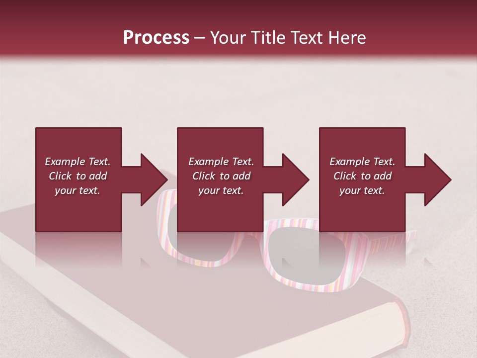 Sunglasses Vacation Red PowerPoint Template