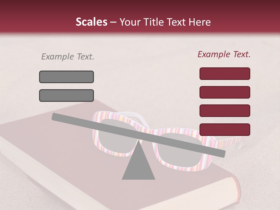 Sunglasses Vacation Red PowerPoint Template