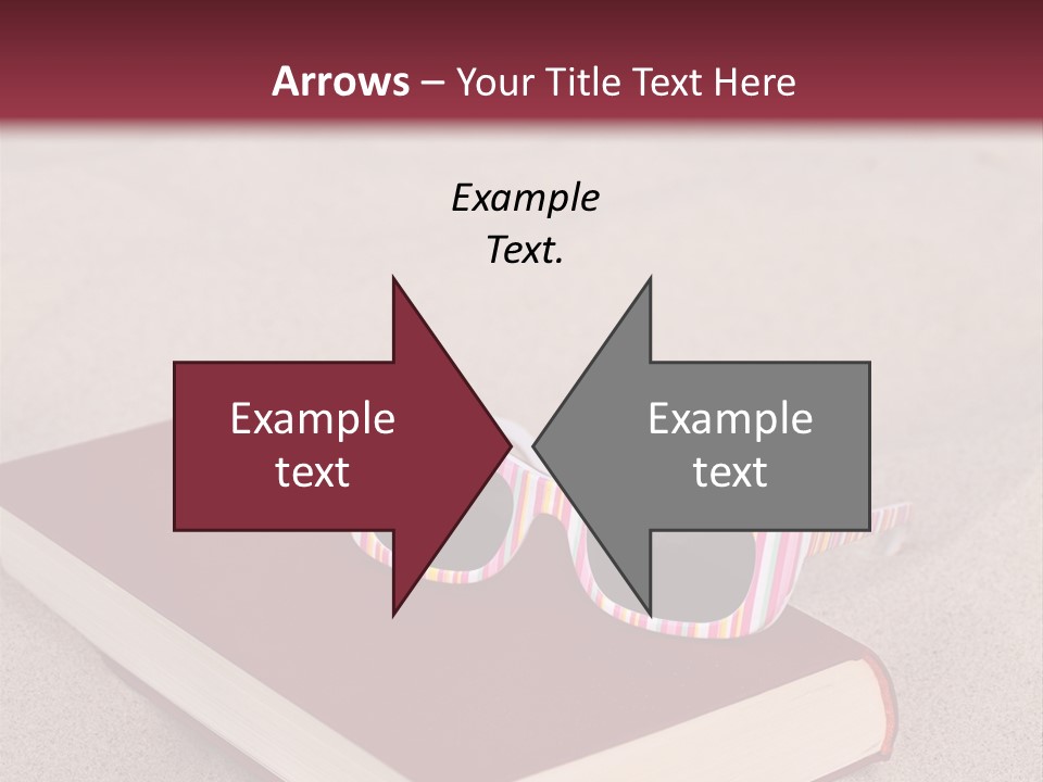 Sunglasses Vacation Red PowerPoint Template