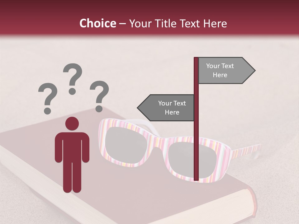 Sunglasses Vacation Red PowerPoint Template