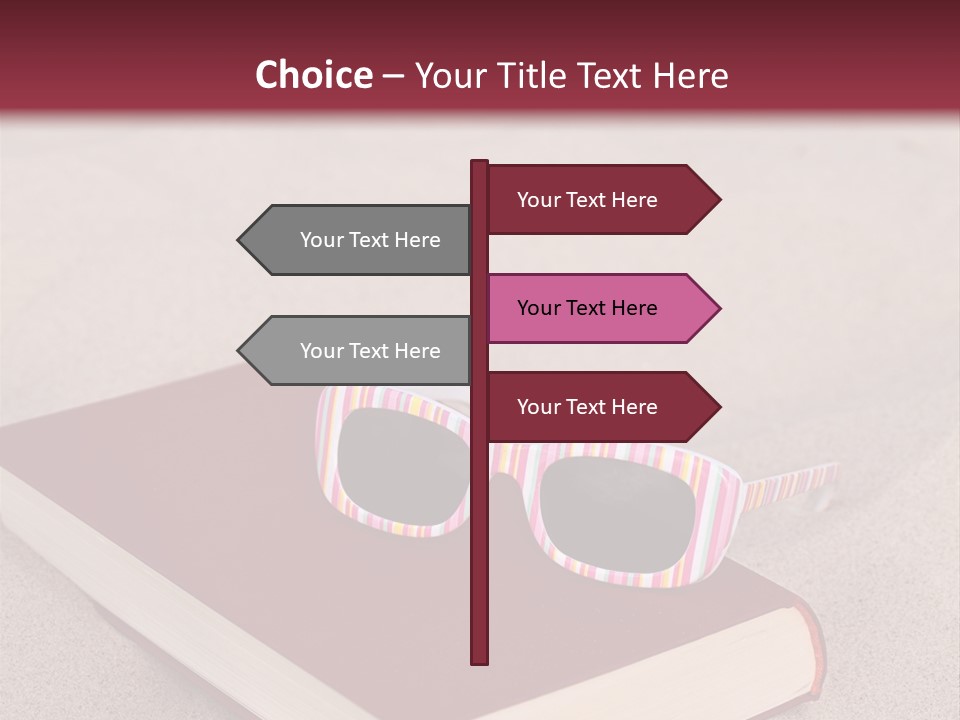 Sunglasses Vacation Red PowerPoint Template