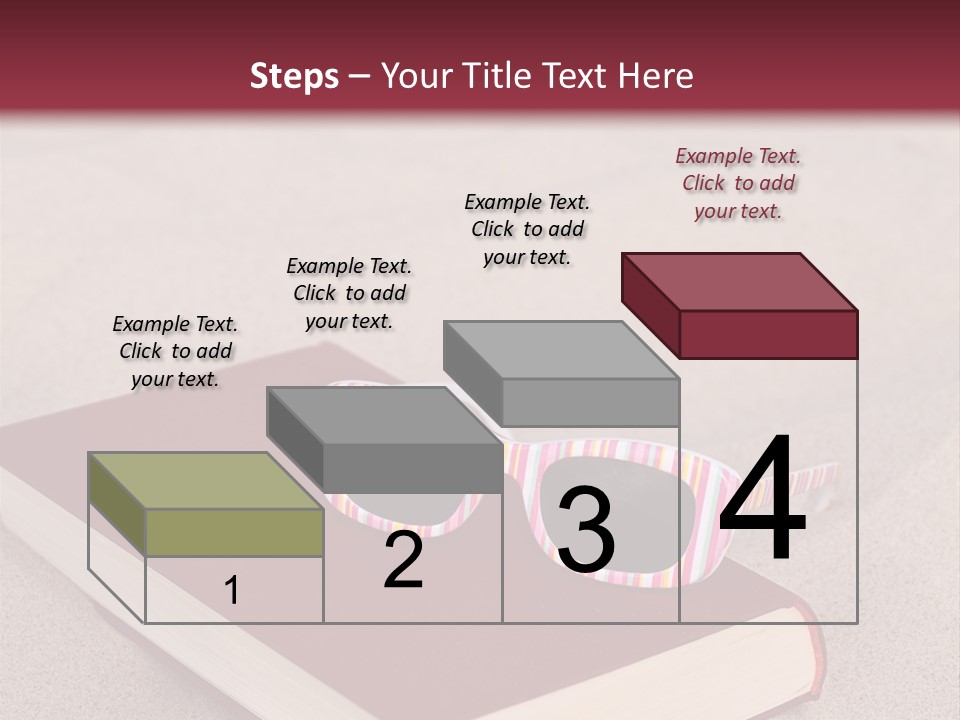 Sunglasses Vacation Red PowerPoint Template