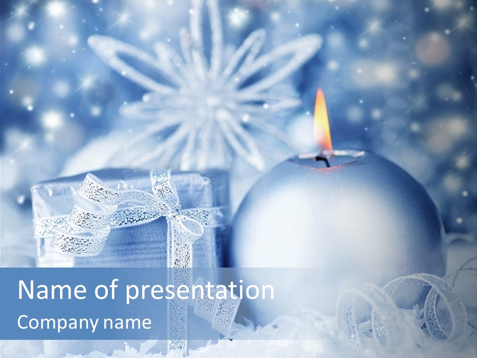 Seasonal Sparkle Close Up PowerPoint Template