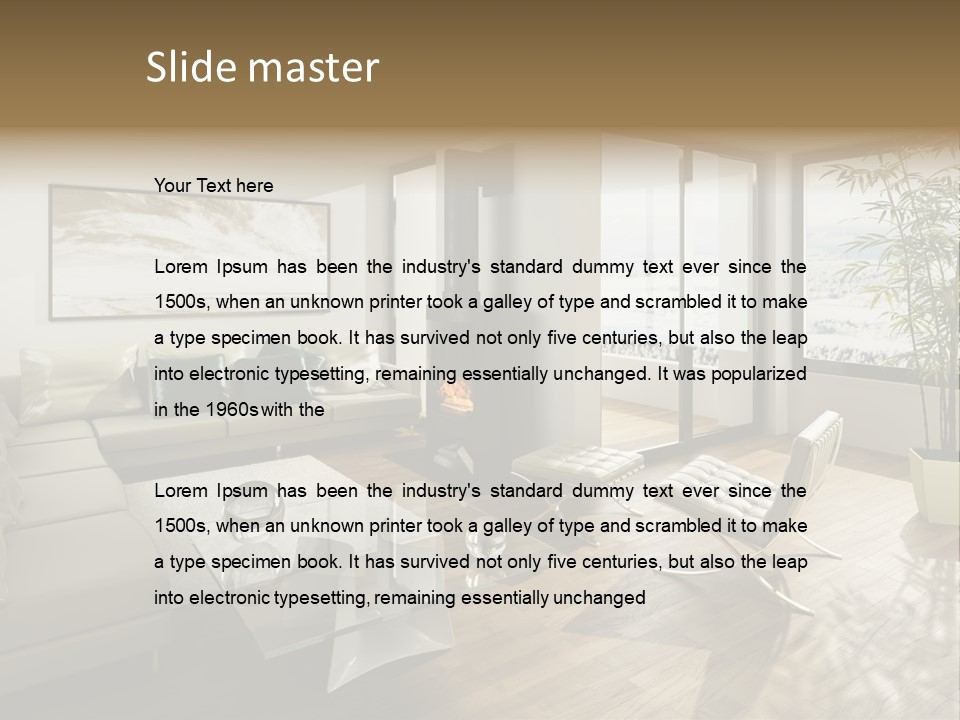 Sunshine Fireplace Winter PowerPoint Template