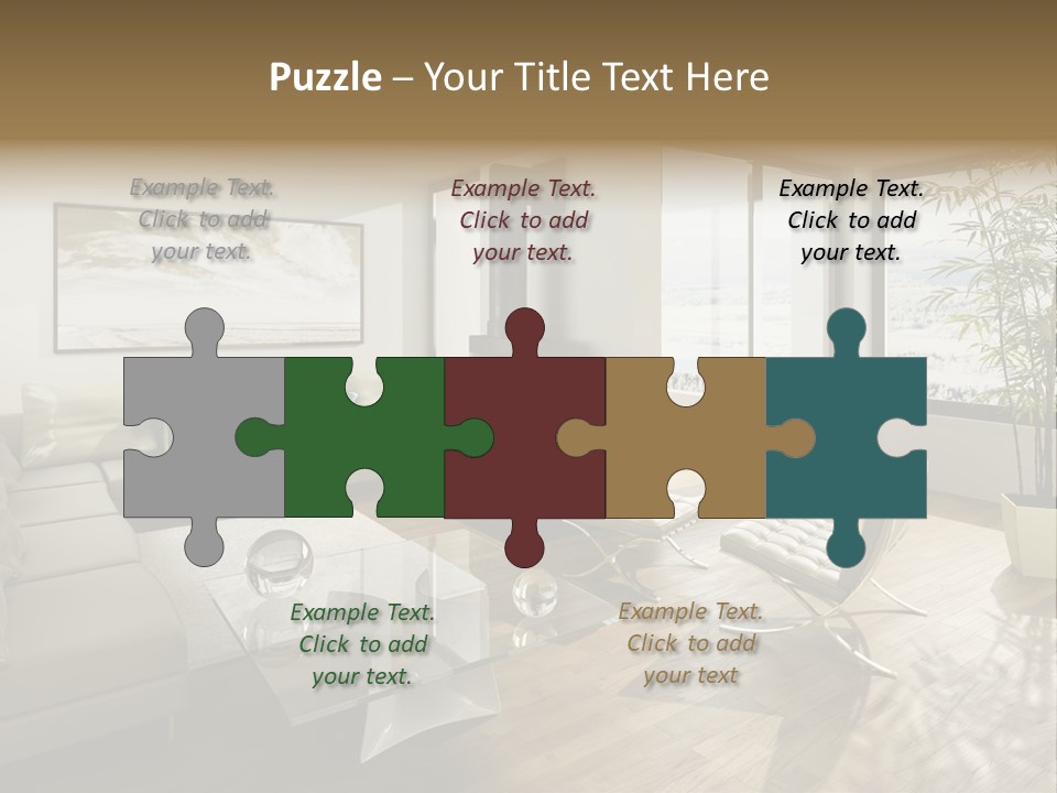 Sunshine Fireplace Winter PowerPoint Template