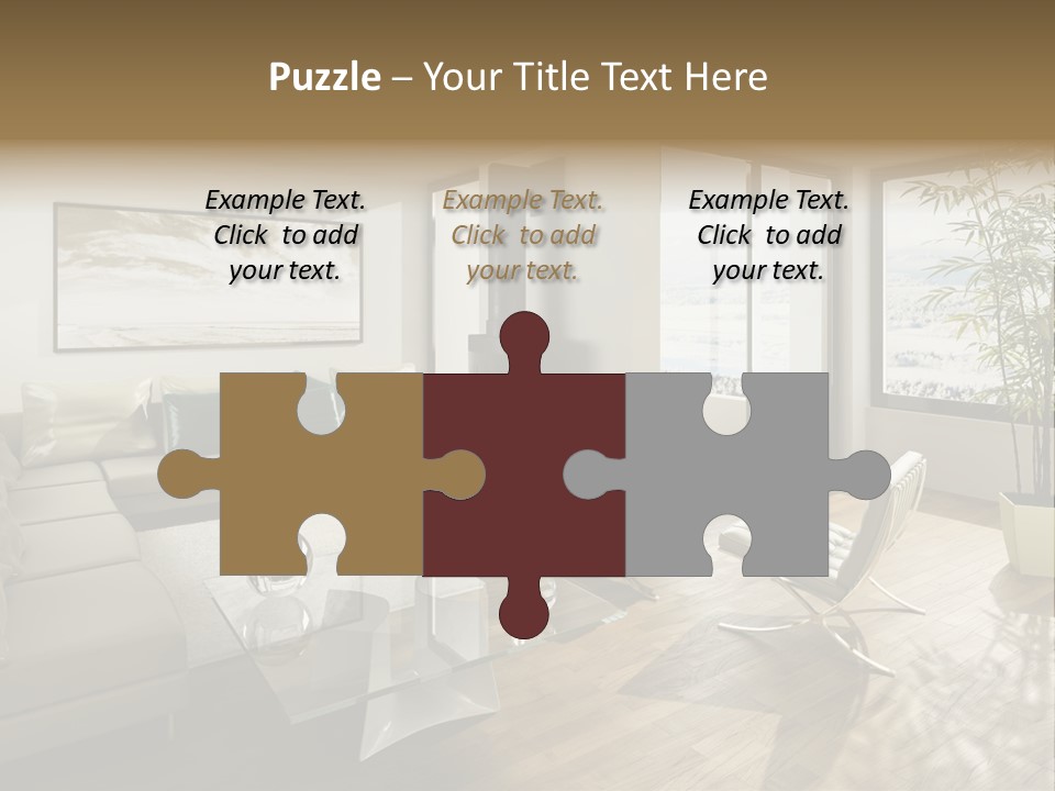 Sunshine Fireplace Winter PowerPoint Template