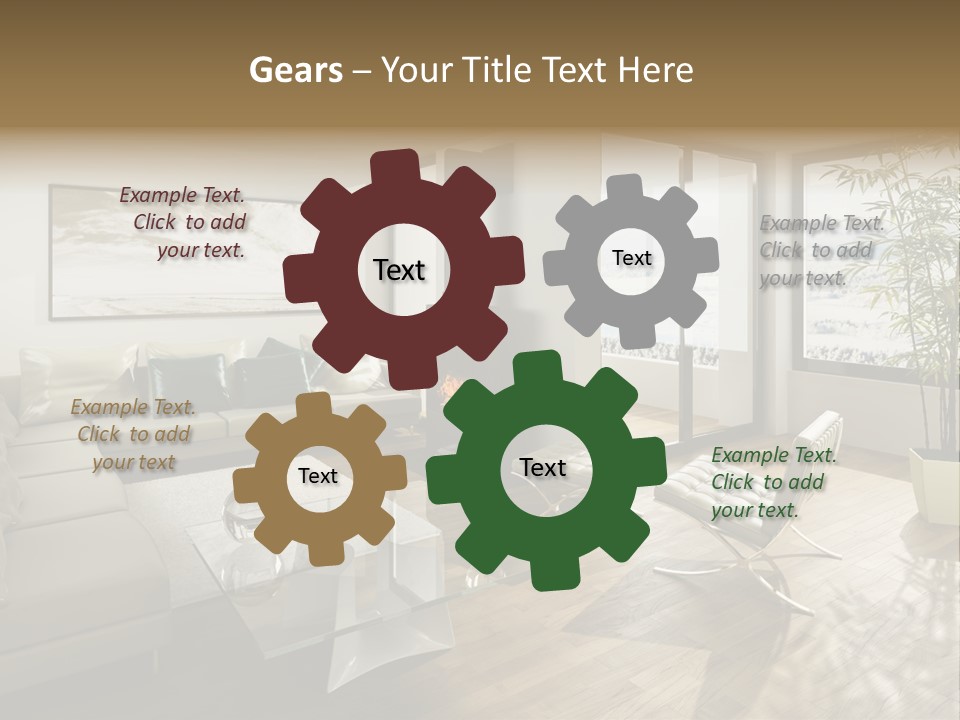 Sunshine Fireplace Winter PowerPoint Template