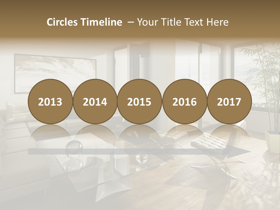 Sunshine Fireplace Winter PowerPoint Template