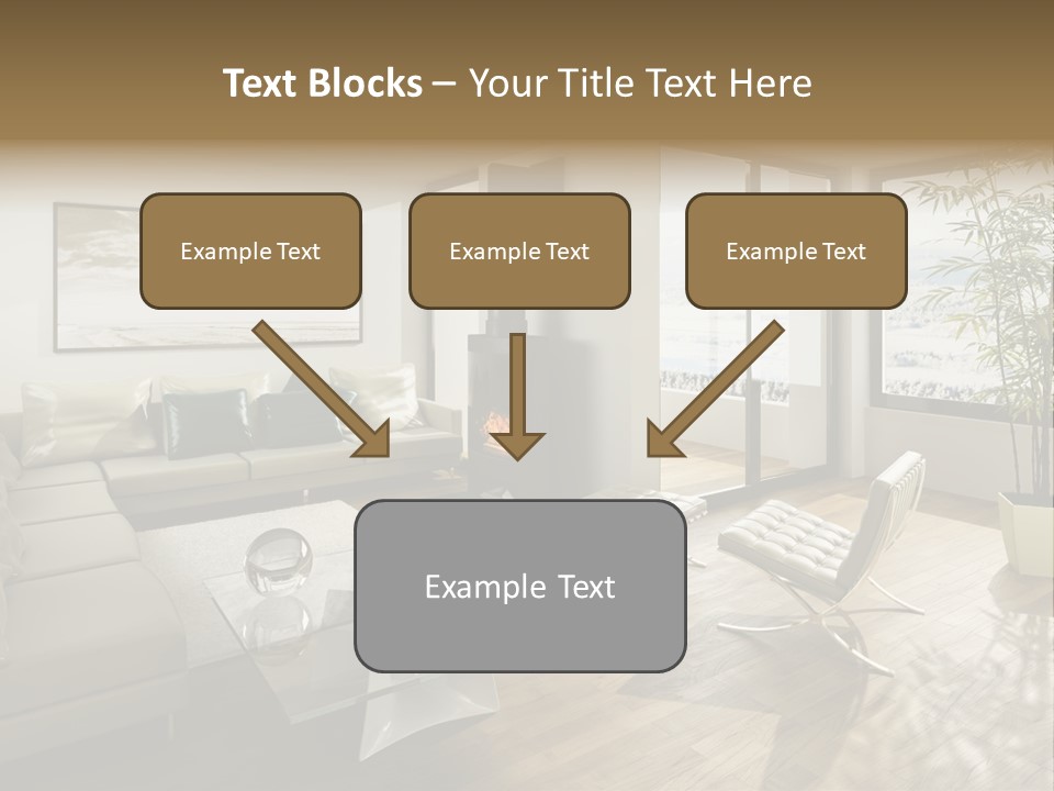 Sunshine Fireplace Winter PowerPoint Template