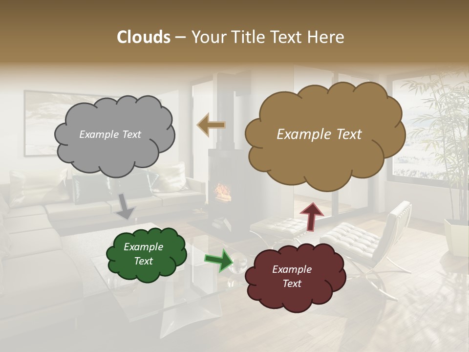 Sunshine Fireplace Winter PowerPoint Template