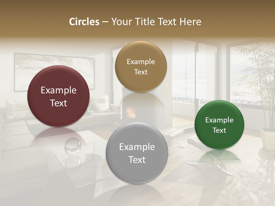 Sunshine Fireplace Winter PowerPoint Template