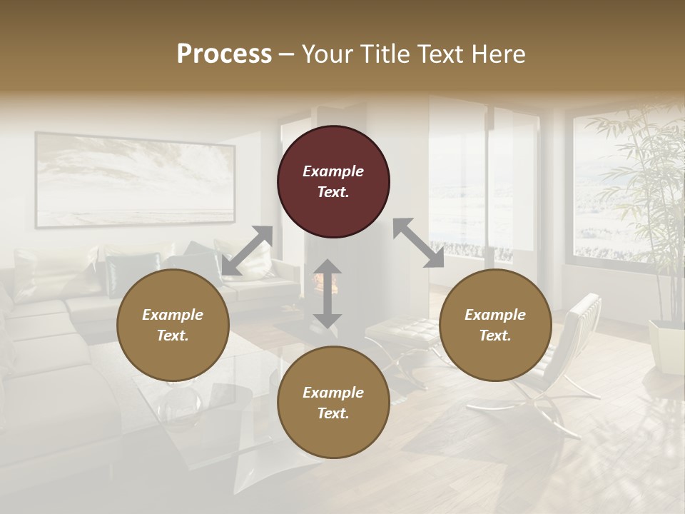 Sunshine Fireplace Winter PowerPoint Template