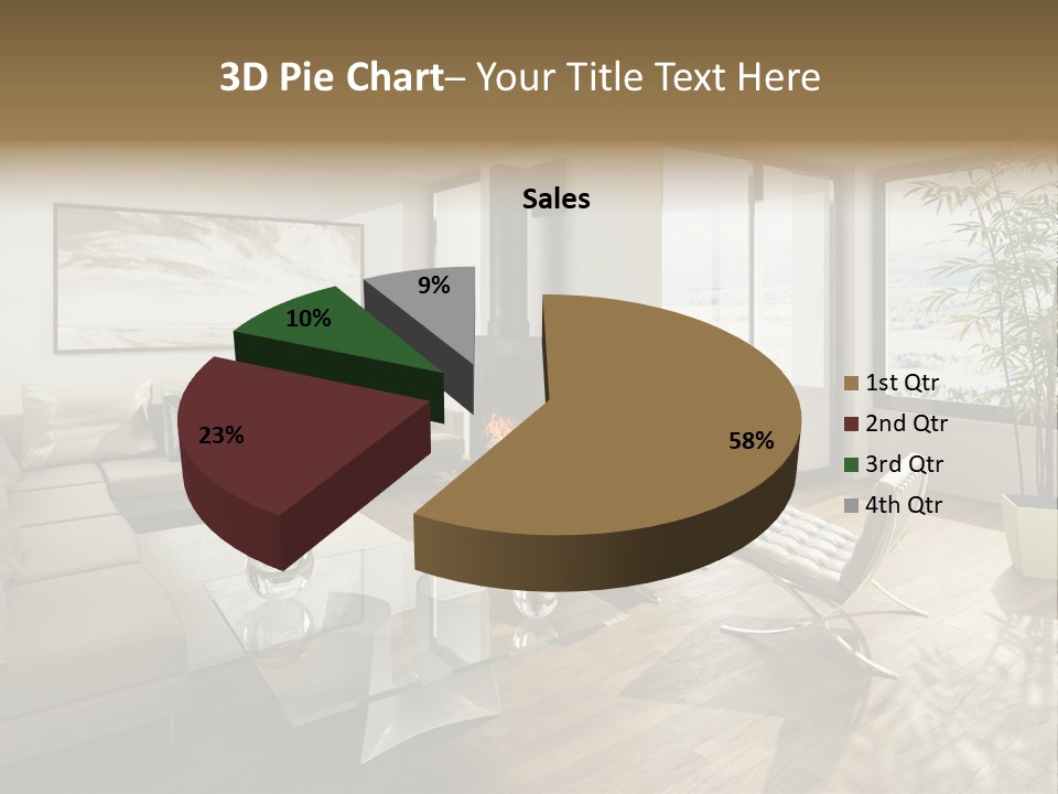 Sunshine Fireplace Winter PowerPoint Template