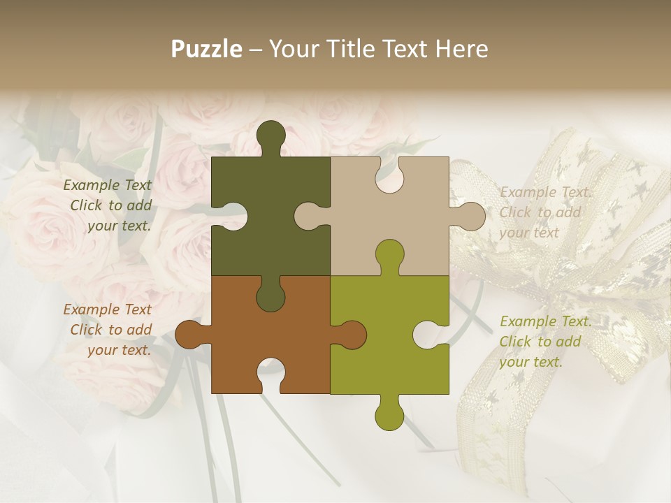 Valentine Gold Romance PowerPoint Template