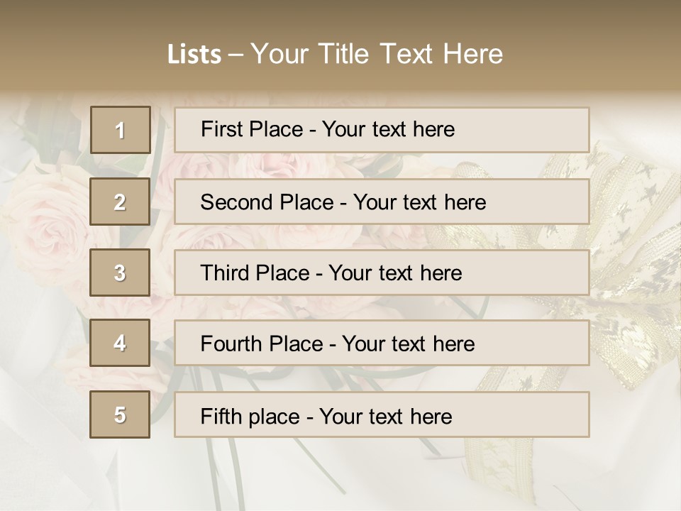Valentine Gold Romance PowerPoint Template
