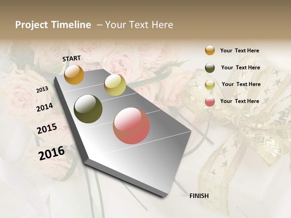 Valentine Gold Romance PowerPoint Template