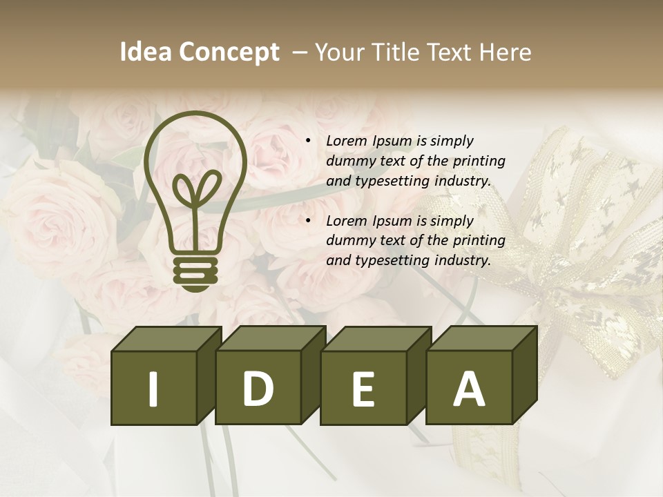 Valentine Gold Romance PowerPoint Template