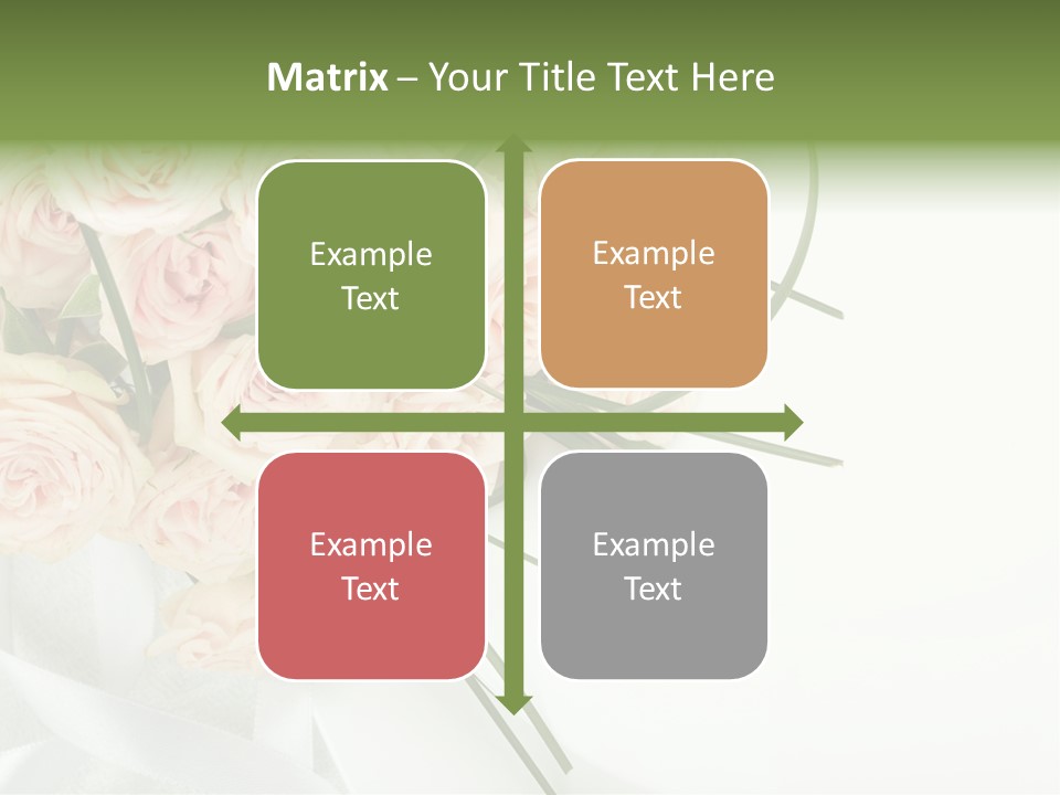 Rose Fresh Bouquet PowerPoint Template