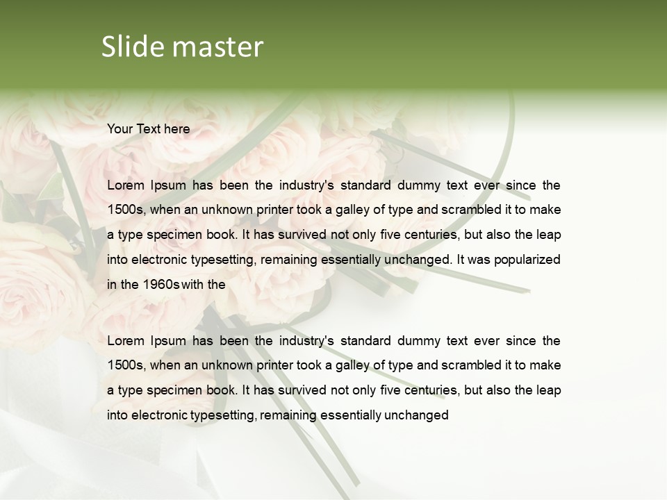 Rose Fresh Bouquet PowerPoint Template