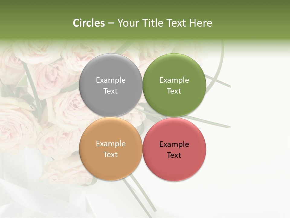 Rose Fresh Bouquet PowerPoint Template