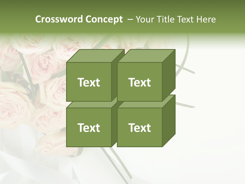 Rose Fresh Bouquet PowerPoint Template