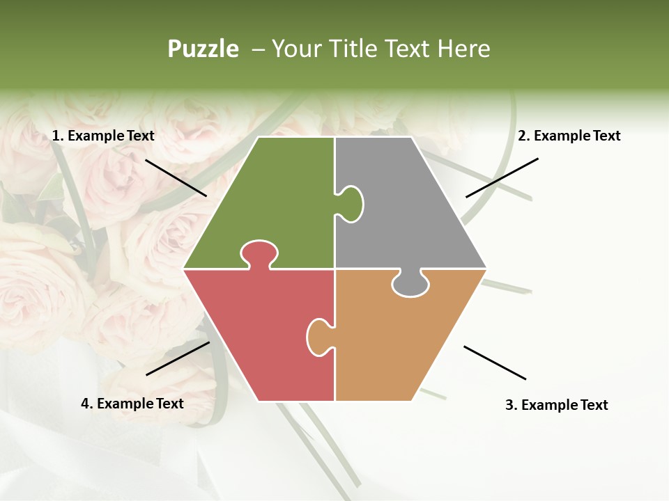 Rose Fresh Bouquet PowerPoint Template