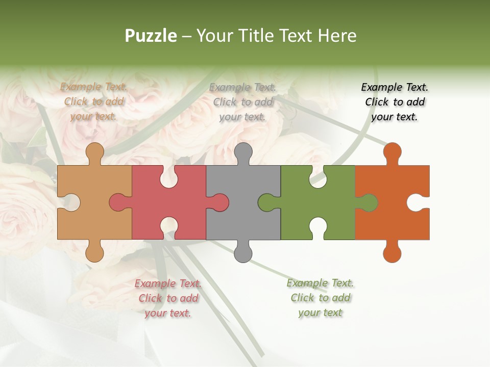 Rose Fresh Bouquet PowerPoint Template