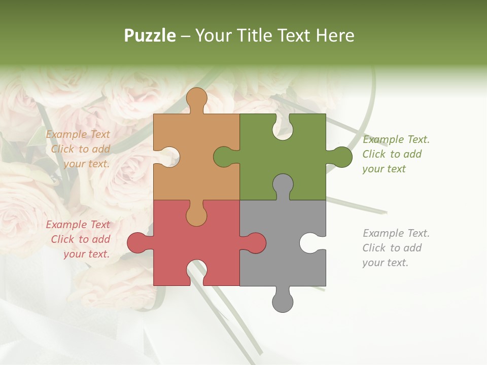 Rose Fresh Bouquet PowerPoint Template