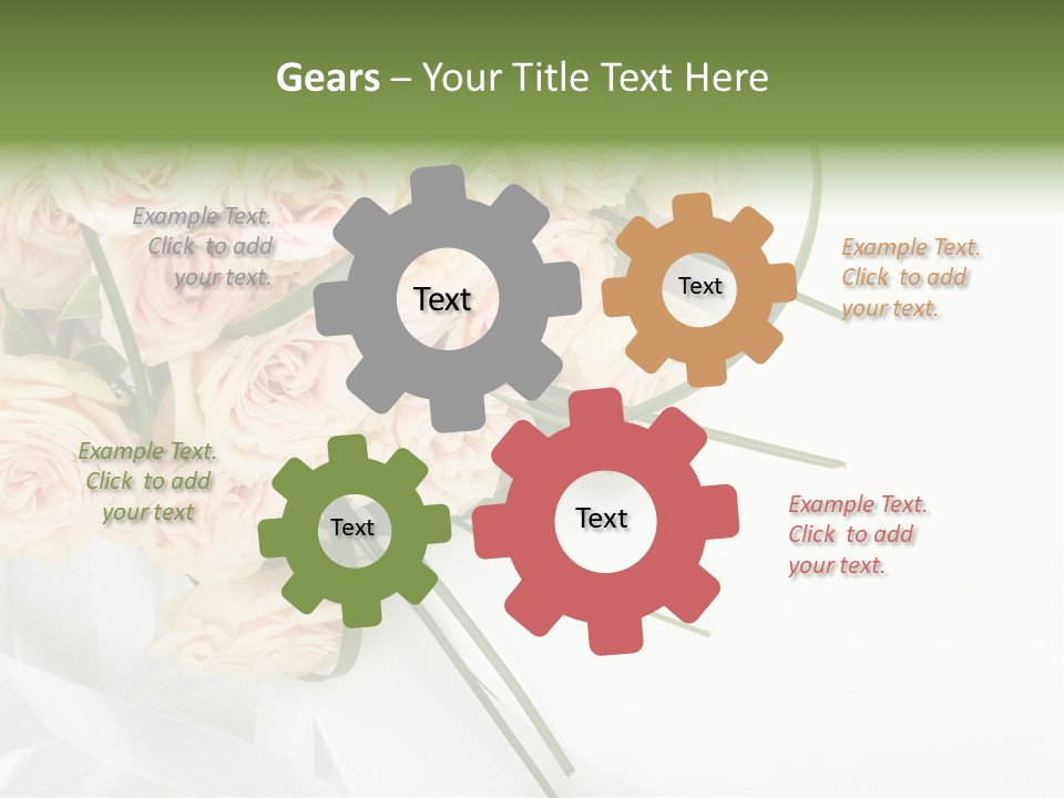 Rose Fresh Bouquet PowerPoint Template