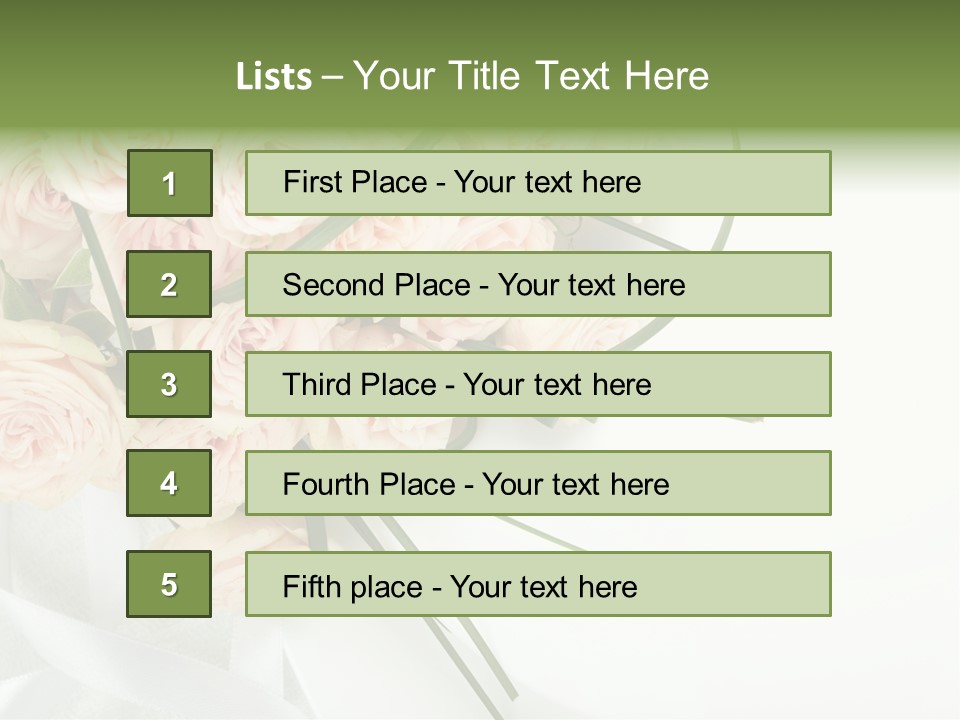 Rose Fresh Bouquet PowerPoint Template